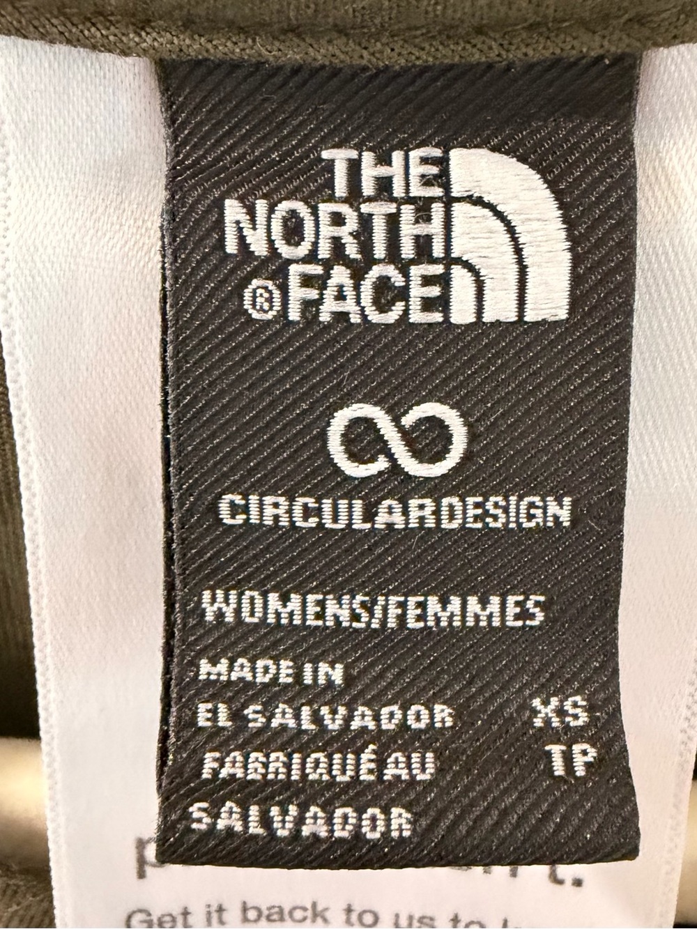 The North Face dark Olive green elevation Tank Top with flash dry xs - Picture 3 of 3